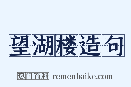 望湖楼造句是什么意思的图片